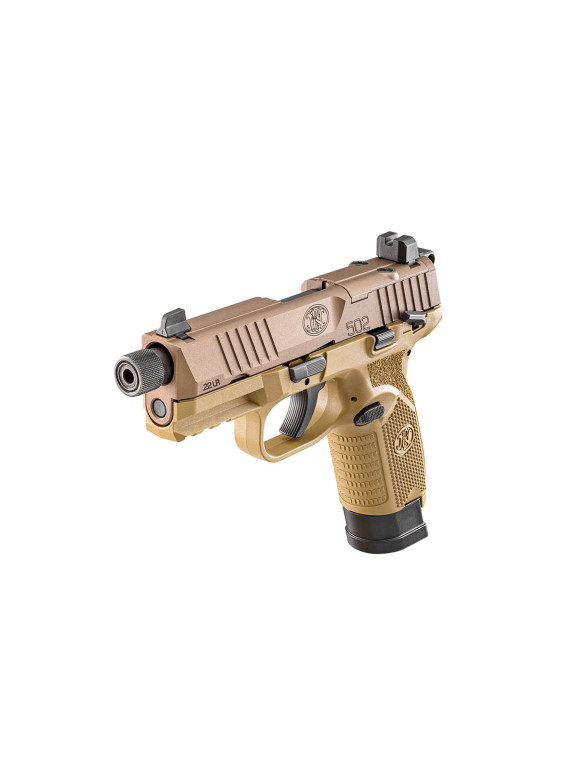 PISTOLET SEMI AUTOMATIQUE FN HERSTAL FN 502 TACTICAL 1X10 + 1X15 FDE/FDE